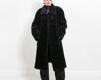 Vintage Luxury Alpaca Mohair Coat in Black women's XL/XXL