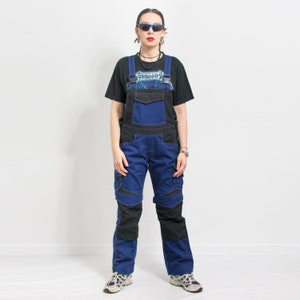 Working overalls utility vintage jumpsuit dungarees women size L