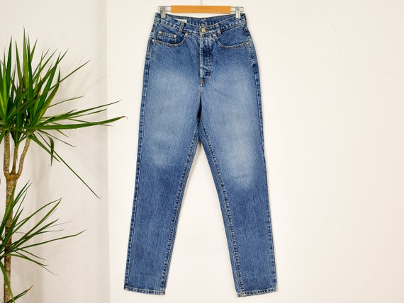 Buy Banana Republic Jeans W28 L32 High Waist Vintage 90's Blue Pants  Tapered Leg Button Fly S Small Online in India 