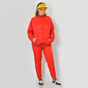 Rosso Sport di DRANCE tuta 90 jogging Vintage palestra hipster Felpa Pantaloni della tuta in esecuzione activewear M Medium immagine 1
