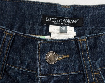 DOLCE GABBANA Cut-off Shorts Y2K Low Waist Denim Cutoffs DOLCE GABBANA Cut-off Shorts Y2K Low Waist Denim Cutoffs