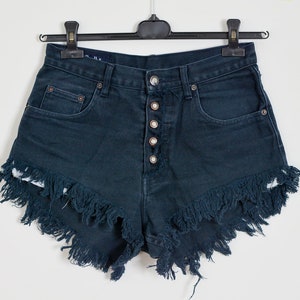 Republic High waisted W29 Vintage Cutoff denim shorts frayed woman cut off 1990's denim M Medium image 2