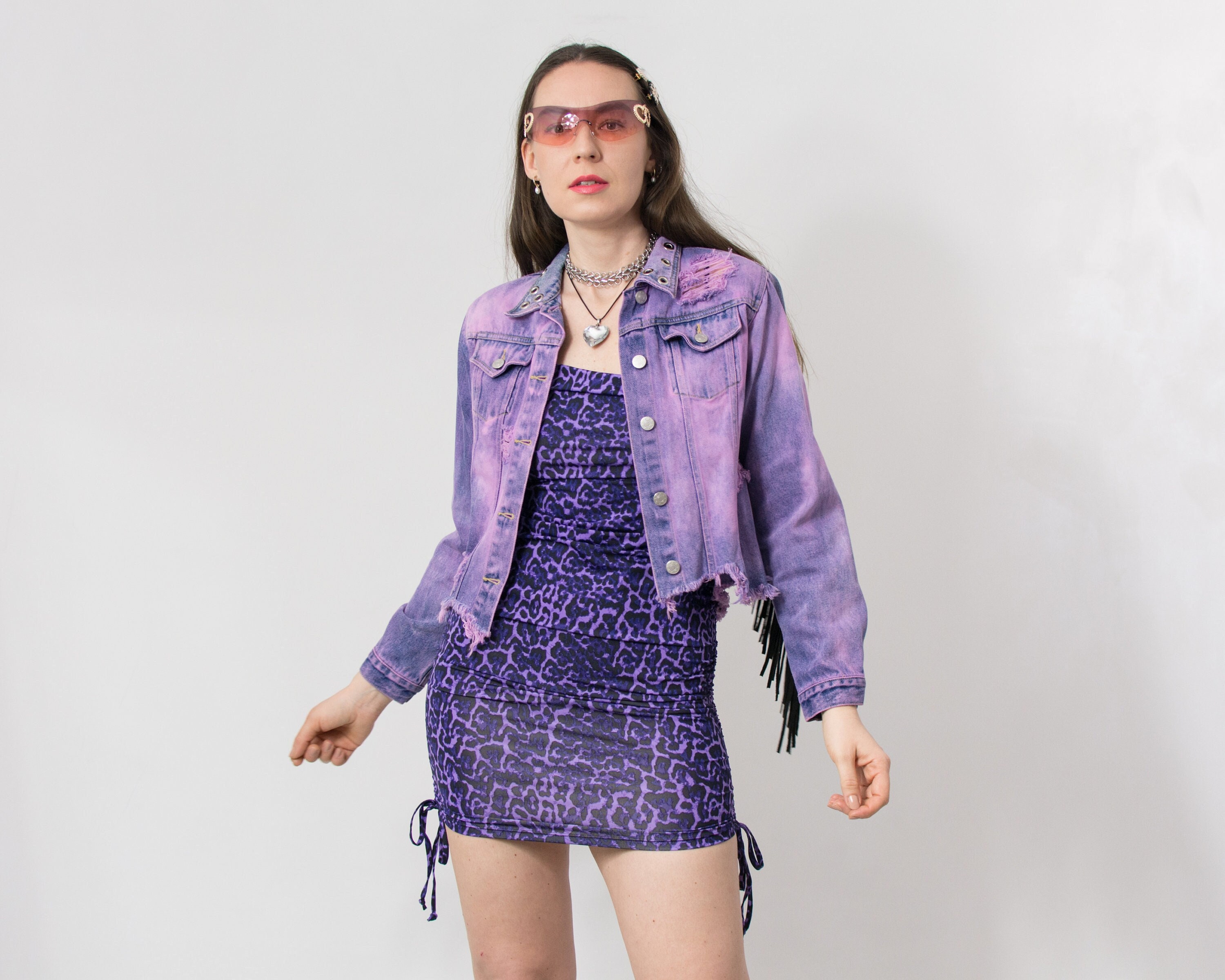 Buy Women Lavender Denim Jacket Online At Best Price 