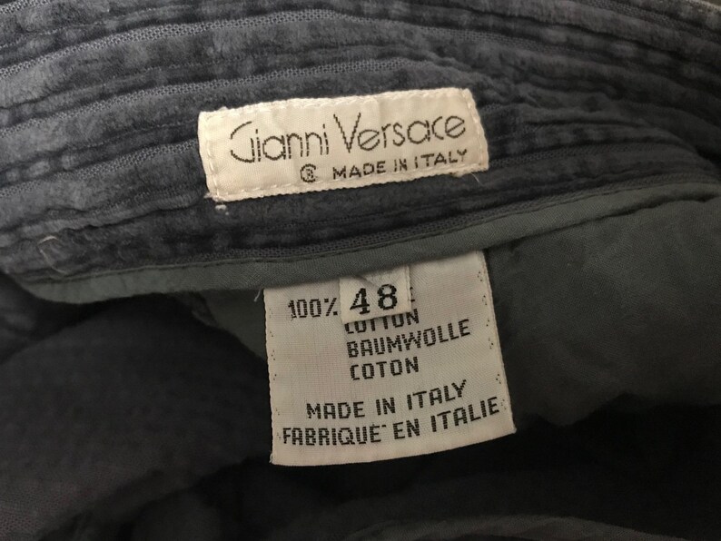 Gianni Versace Pants Corduroy Vintage Super High Waist - Etsy