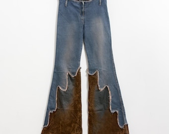 Vaqueros acampanados elásticos vintage Y2K, años 2000, XXS