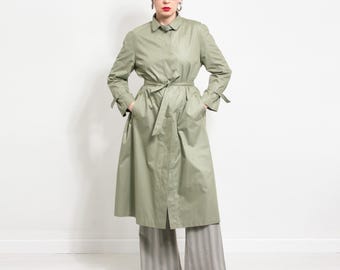 Vintage 90s Light Trench Coat Oversized Women M/L