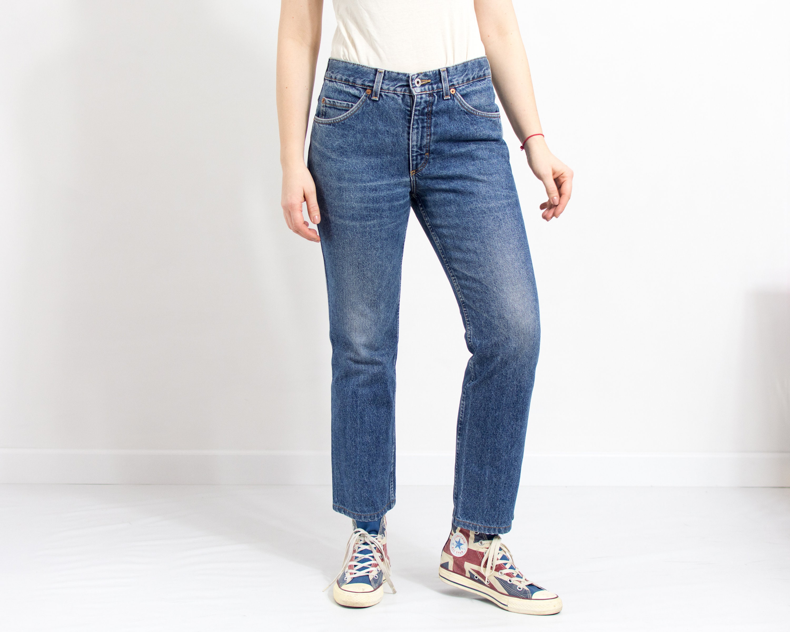 MUSTANG ブルーデニム パンツ ジーンズ　90s80s ヴィンテージ　レア Mustang Jeans Vintage 90s Blue Denim Straight Leg Women Size