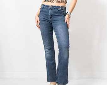 Y2K bootcut jeans Vintage mid waist Adolfo women size M