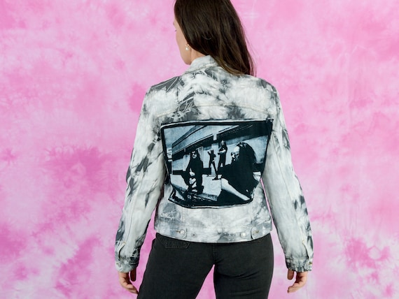 Metallica jacket tie dye reworked denim vintage j… - image 1