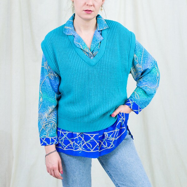 Retro Sweater Vest Etsy