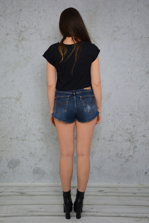 Studded shorts Levis Vintage High waisted distres… - image 5