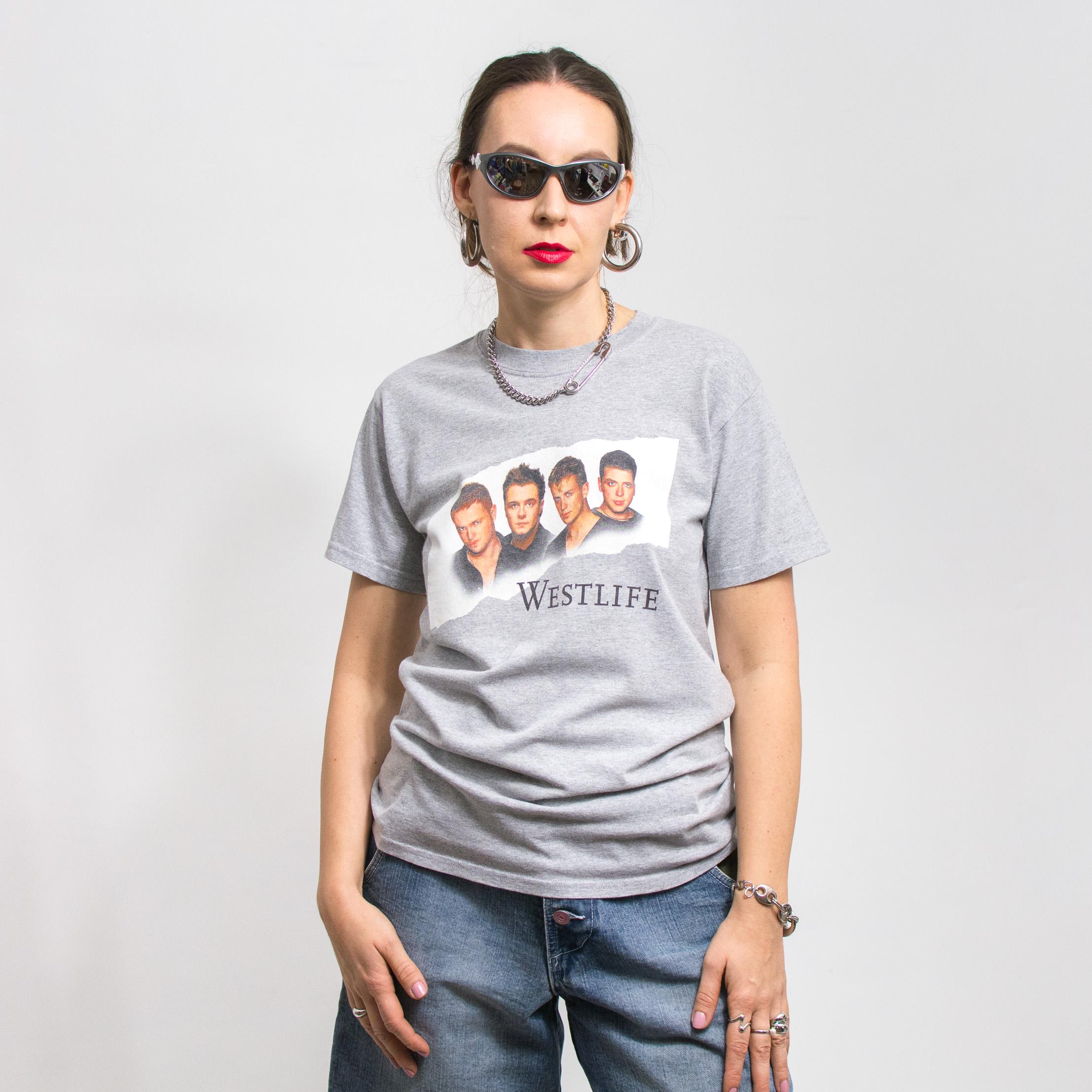 WESTLIFE T-shirt Vintage 2004 Tour Graphic Band Women Size S/M