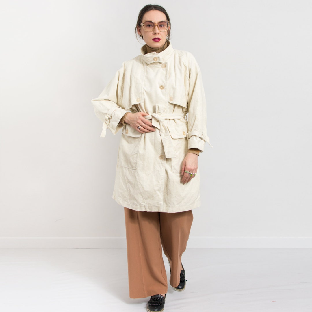 Vintage Corduroy Trench - Small