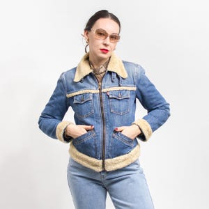 Levi&#39;s sherpa denim jacke vintage y2k jean damen gr.M