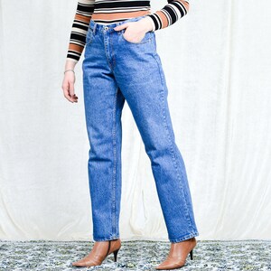 McGordon jeans boyfiend vintage 90s W32 L32 high waist denim trousers pants straight leg zip fly L Large