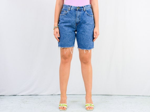 Blue Denim Shorts Vintage Cut off Jean 
