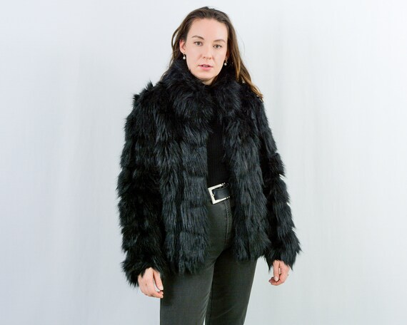 Y2K fake mouton fur jacket fairy grunge y2k fairy grunge fur fake