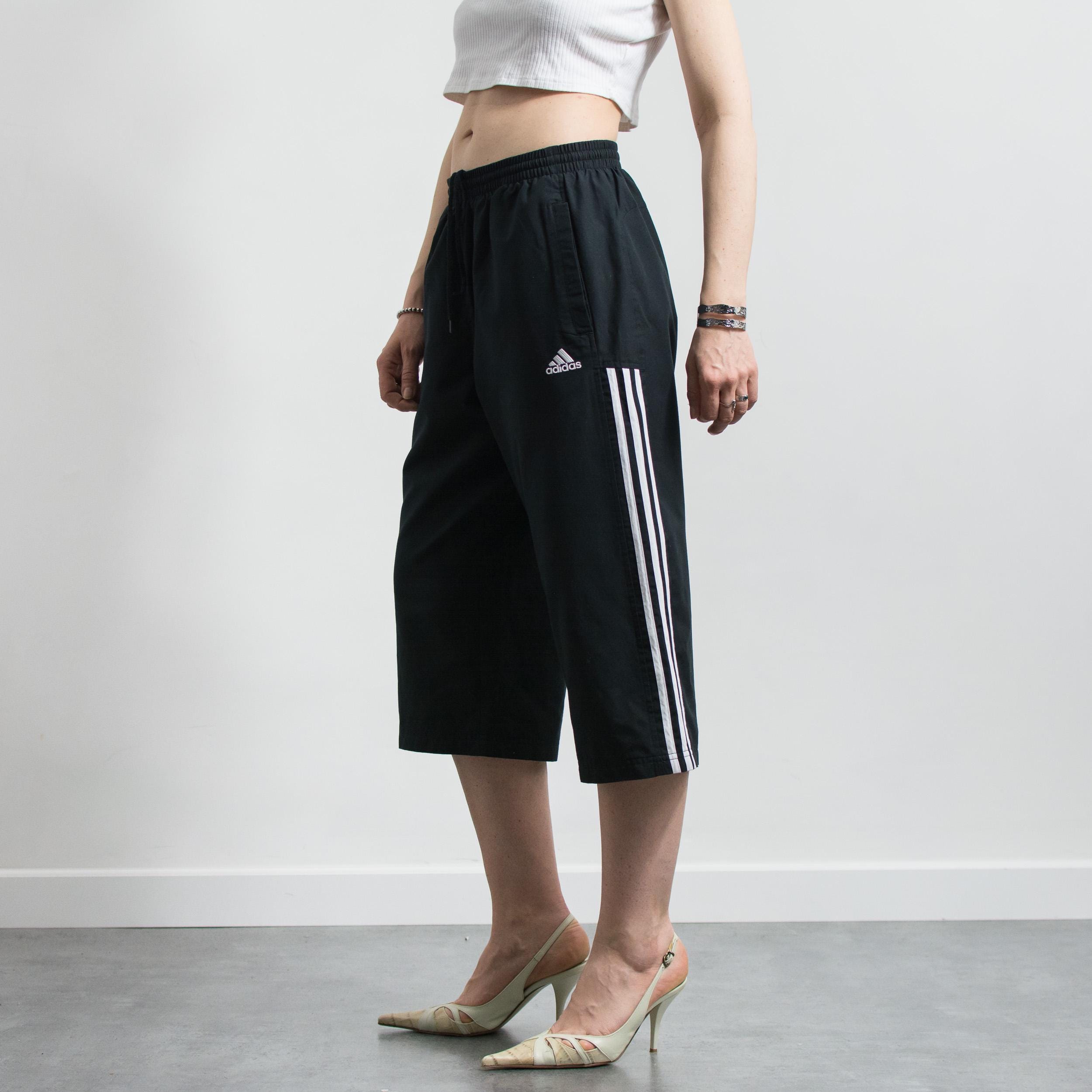 Adidas Y2K Capri Shorts Black 3 Stripe 2005 Vintage Unisex - Etsy