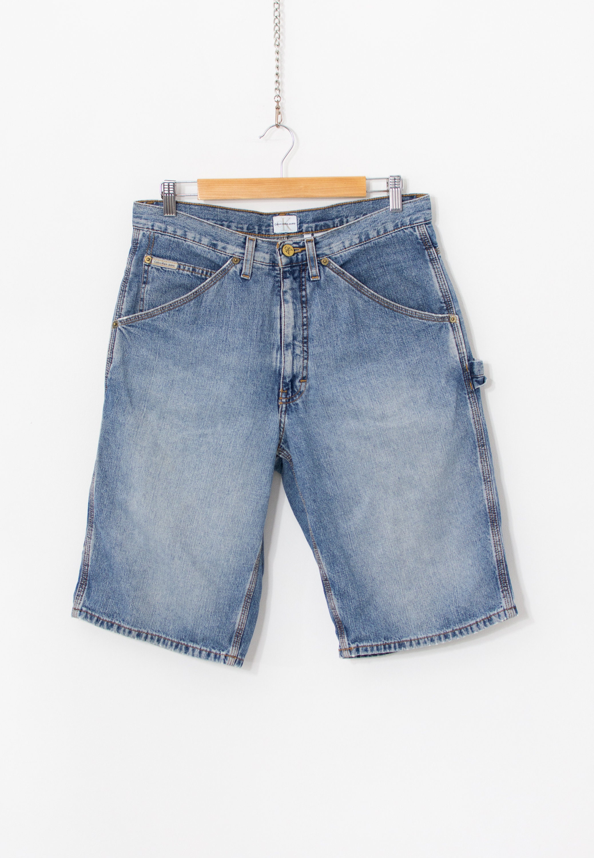 Calvin Klein Carpenter Shorts Denim Y2K Cargo Jorts Women Calvin Klein Carpenter Shorts Denim Y2K Cargo Jorts Women