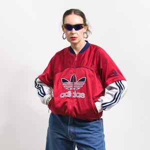 Adidas 80&#39;s track jacket Vintage bomber women size M/L