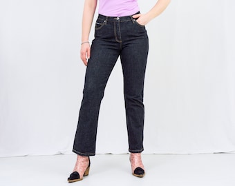 ARIZONA jeans W31 L30 pantalon gris noir vintage 90s denim jambe droite L Large