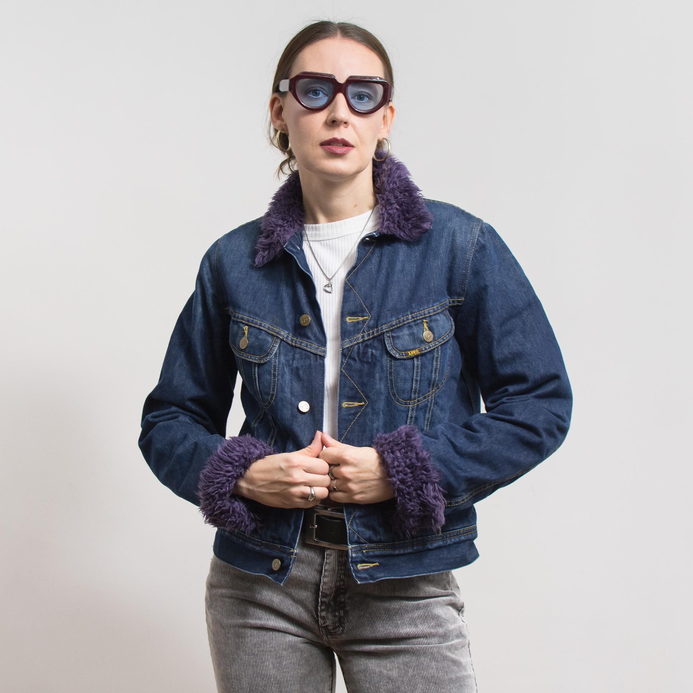 Lee Sherpa Vintage Denim Jacket With Faux Fur Lining L - Etsy Canada