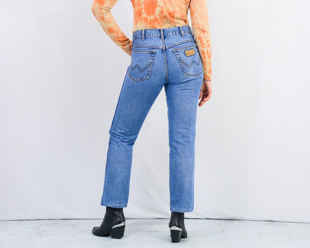 【archive】90s Wrangler 3D Wide Denimpants Vintage 90s Wrangler Denim 36x38 Blue Denim Made In USA Mens