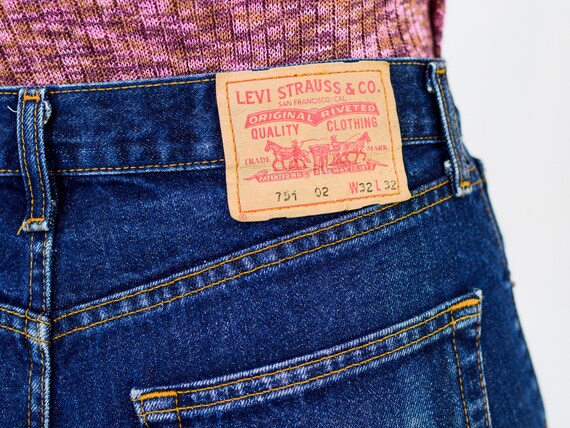 LEVIS 751 Jeans W32 L32 Vintage Navy 