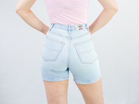 Exit Denim Shorts W27 Blue High Waist 