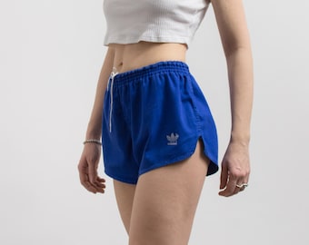 Vintage 80s Adidas Shorts Blue West Germany Cotton D6