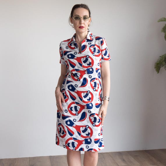 open lace back dress Retro Stripe POLO Dress