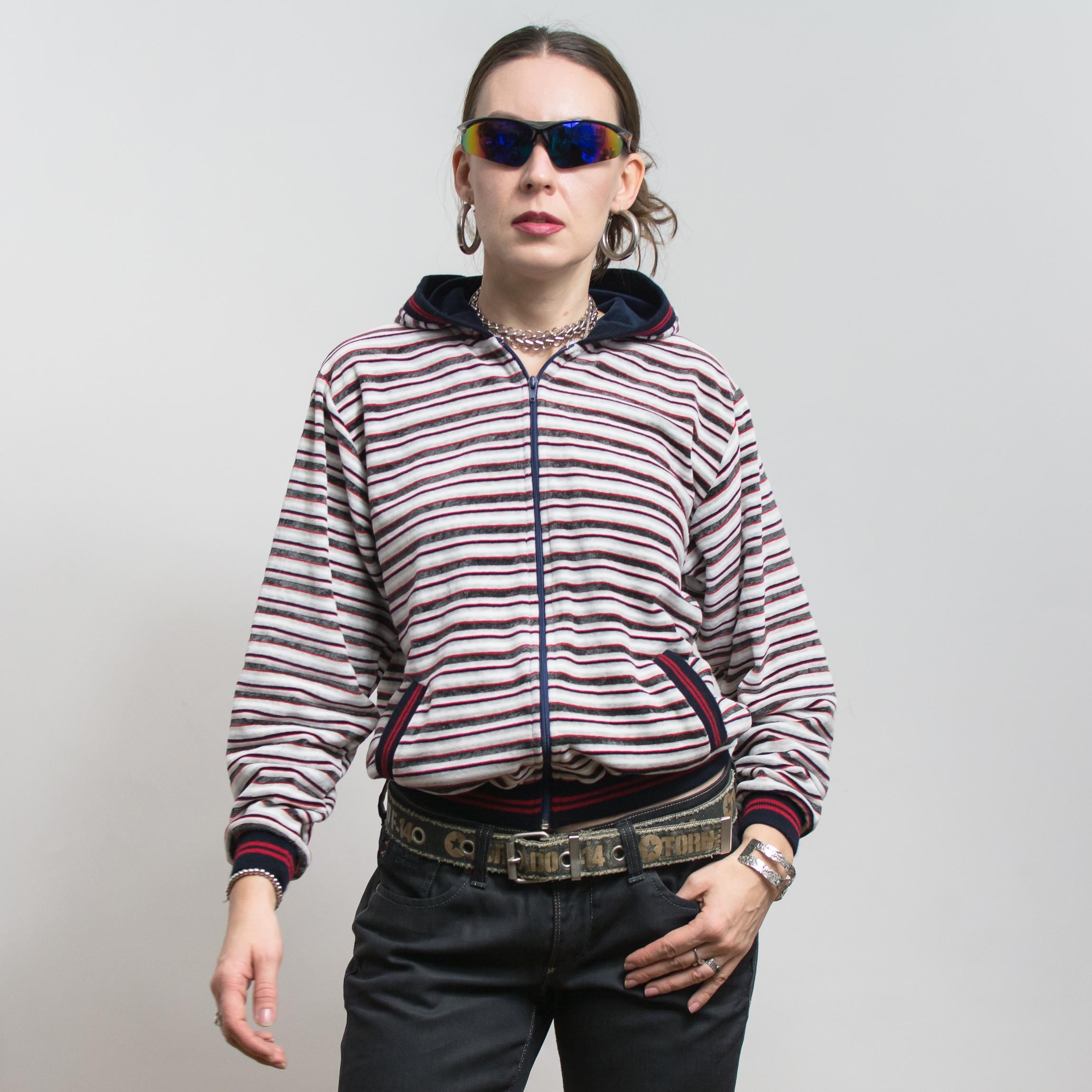 メンズ 90s archive usa製 velours zip-up hoodie