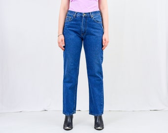 BUGJO jeans W34 L29 blue denim high waist straight leg 90s vintage pants zip fly XL