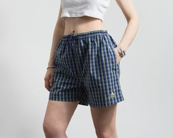 Vintage Adidas Check Swim Shorts Y2K Beachwear