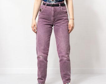 80's mom jeans Vintage stonewashed high waist denim size L