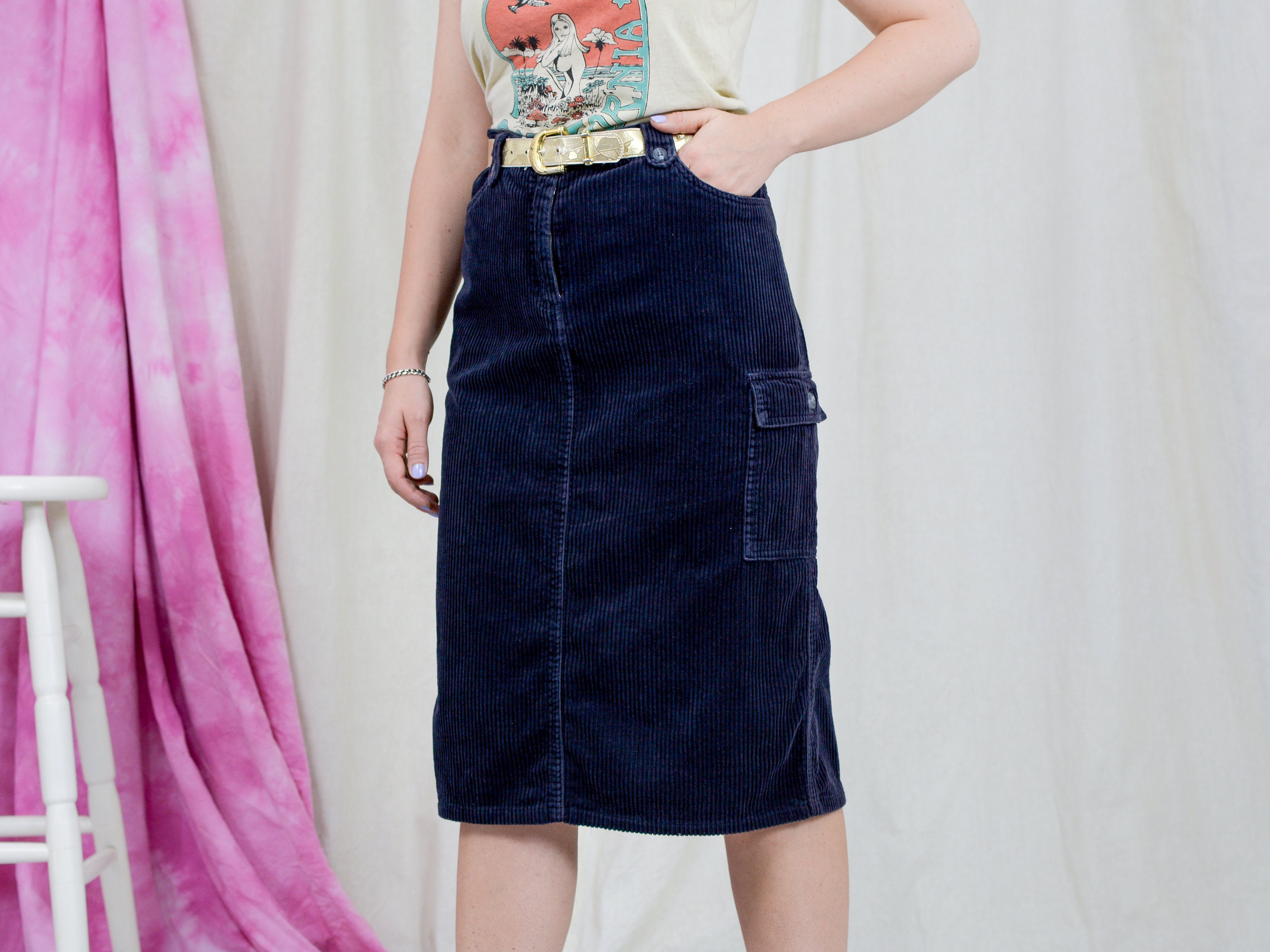 chadwicks corduroy skirt