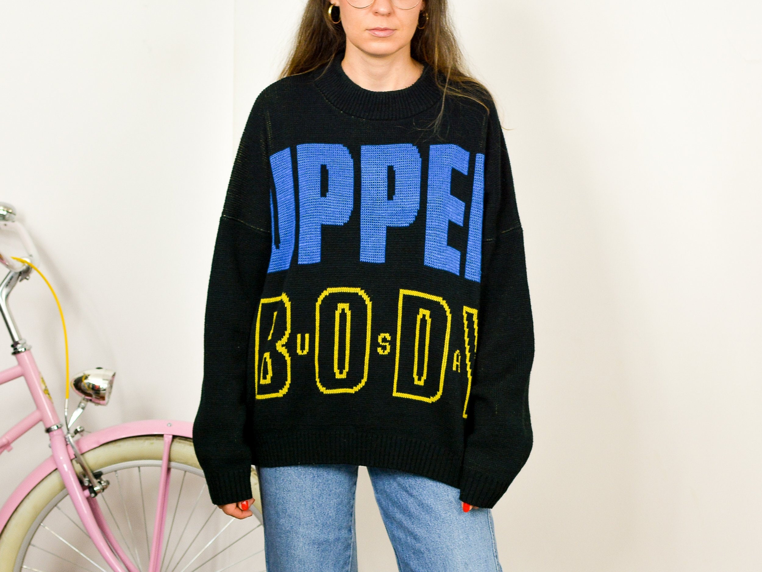 UPPER Body Sweater Usa Black 