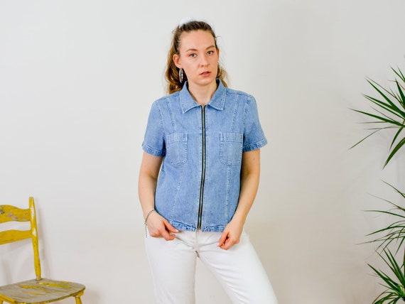 jeans shirt with zip
