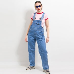 Denim overalls vintage jean materinity dungarees jumpsuit women size L/XL