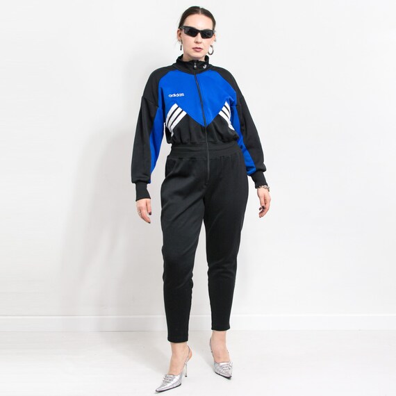 ADIDAS Vintage 90s Jumpsuit - Athletic Coveralls Women's L/XL - Etsy