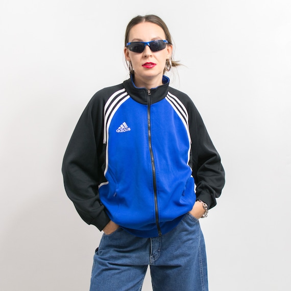 ADIDAS Track Jacket Vintage Brand With the Three Stripes Women Size L Etsy