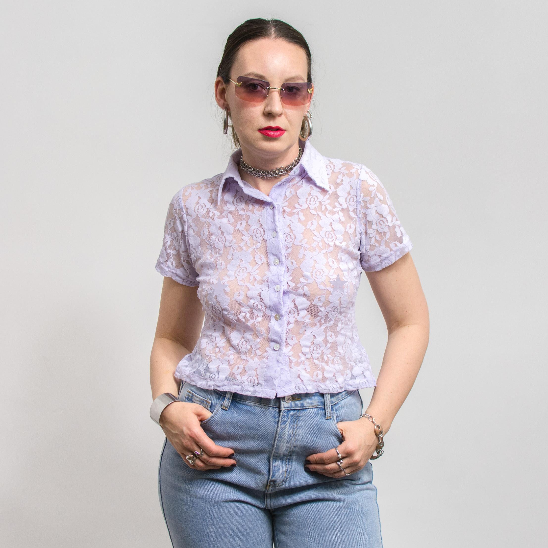 Sheer Patchwork Top - Etsy Canada