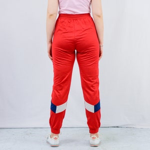 Red track pants 90s vintage sweatpants old school training gym athletic M/L image 7