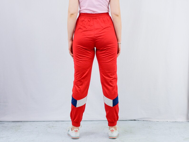 Red track pants 90s vintage sweatpants old school training gym athletic M/L image 7