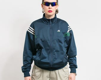 90年代テイストSサイズ　adidas アディダス　トラックトップ　ジャケット Adidas 90's tracksuit top Vintage short sleeve track jacket