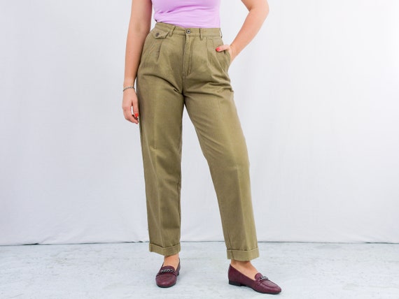 Abbigliamento Abbigliamento donna Pantaloni Pantaloni vintage con gamba dritta capri e pinocchietto Pantaloni 