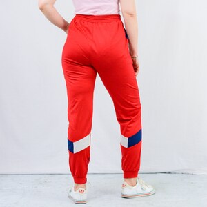 Red track pants 90s vintage sweatpants old school training gym athletic M/L image 8