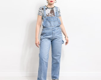 Salopette en jean vintage | salopettes de menuisier pour vêtements de travail | Salopette en jean années 90 | femme taille L