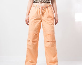 Vintage Trainingshose orange Jogginghose sportlich Frauen Größe XXL