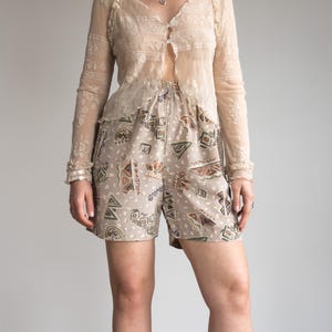 Vintage Silk Shorts | 90s high waist Made in USA | women&#39;s size M